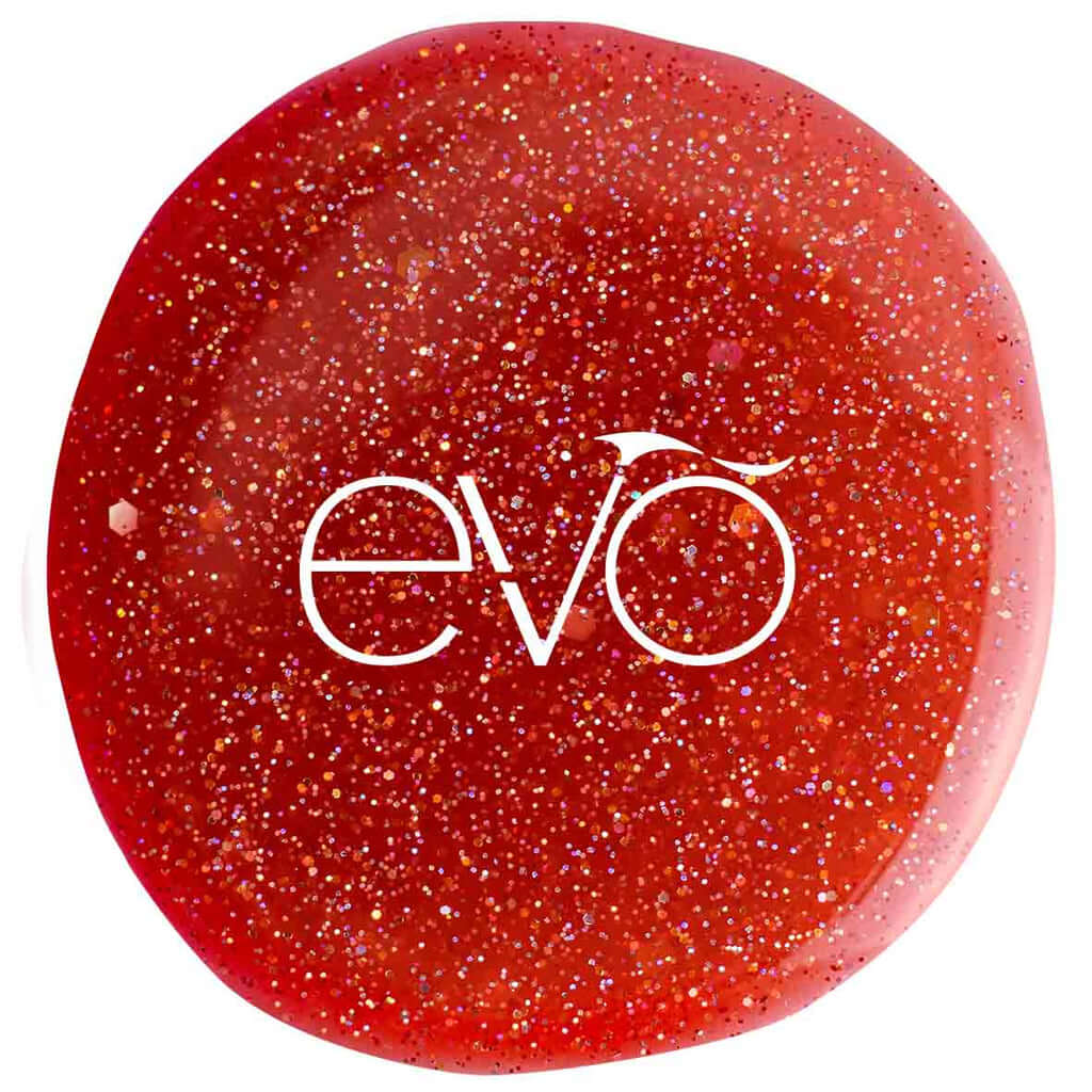 0138 LEXI- EVO EVO EVO GellackFunkelndes rotes Glittergel Hergestellt in Südafrika.EVO by Bio Sculpture Bio Sculpture