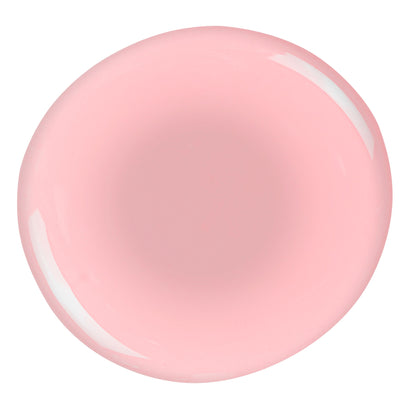 Alyssa Nail Polish – Nahaufnahme des Farbtons; Farbton ein transparentes, rosiges Pink
