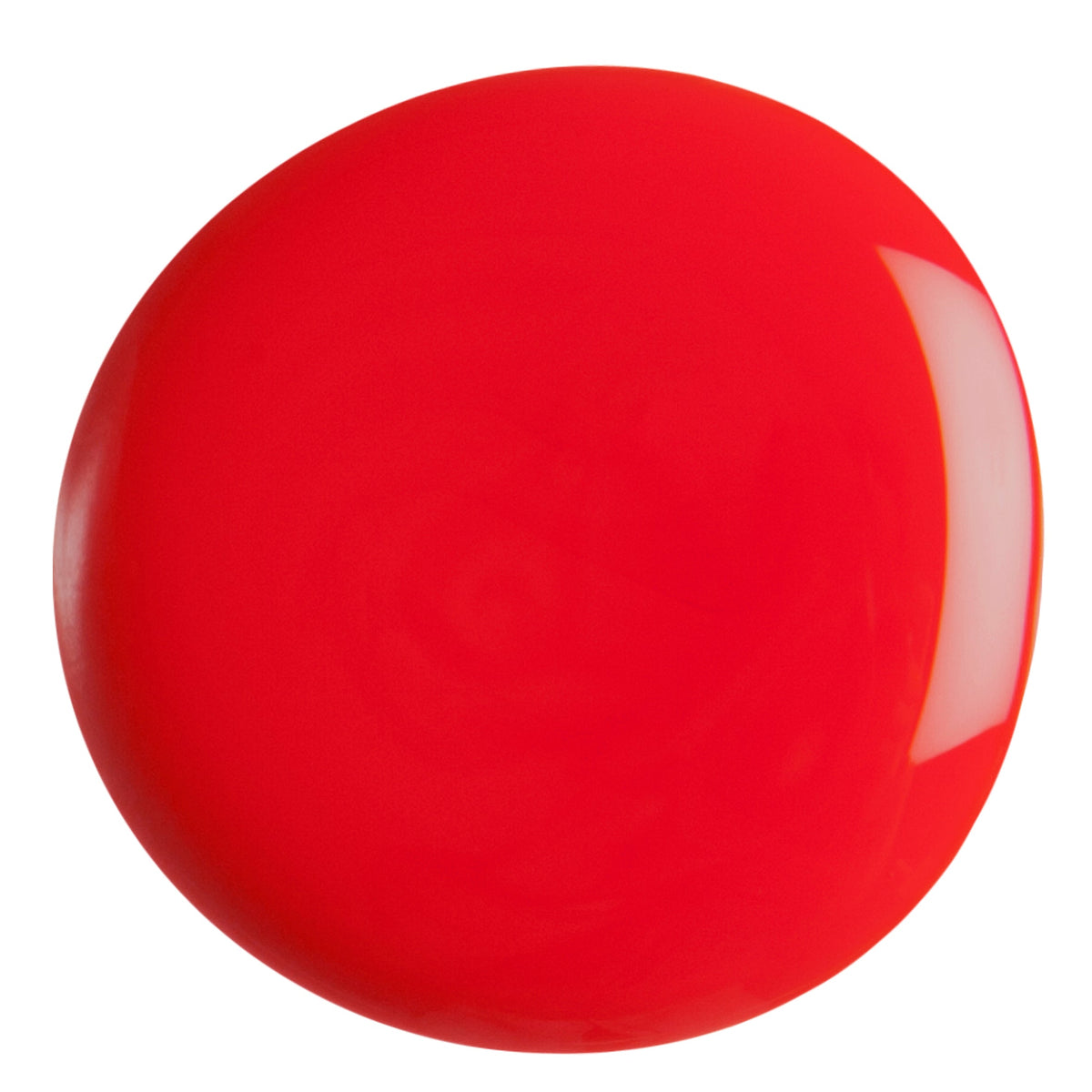 Angelina Nail Polish – Nahaufnahme des Farbtons; Farbton ein kräftiges, feuriges Rot mit dezenten orangefarbenen Untertönen