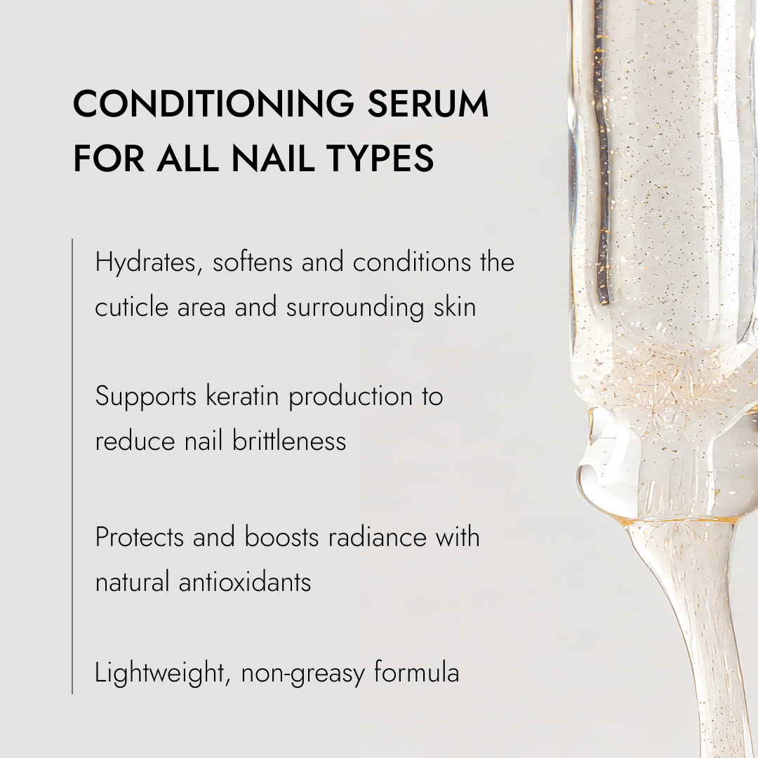 Golden Nail Serum - Pipette und Hinweise zur Pflege aller Nageltypen