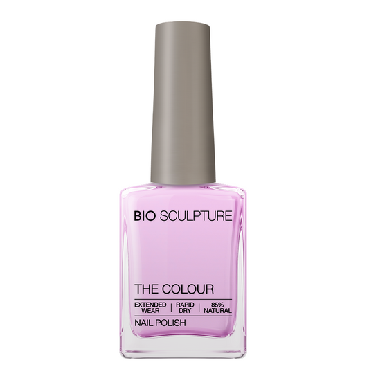Bindi Nail Polish – Bio Sculpture Produktflasche; Farbton ein lebhaftes Fliederpastell