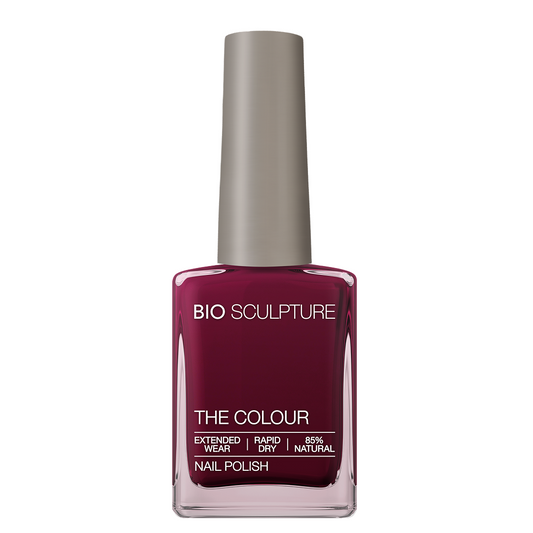 Real Red Nail Polish – Bio Sculpture Produktflasche; Farbton ein sattes, echtes Rot mit klassischer Tiefe