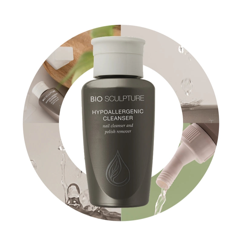 Nail Cleanser Flüssigkeiten Milder Reiniger zum Entfernen der Dispersionsschicht und zum Reinigen der Nagelplatte. Seine Inhaltsstoffe helfen, ein Austrocknen des Nagels und der umliegenden Haut zu verhindern. Enthält Granatapfelextrakt und hat daher eine
