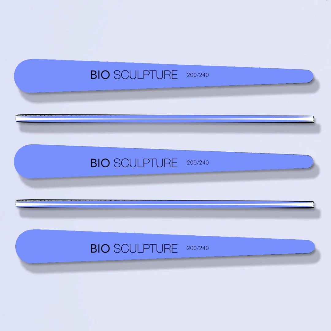 Blue Teardrop Feile 200/240 Nagelfeilen Sandblattfeile in Tränenform mit mittlerer 200er / 240 Körnung Bio Sculpture