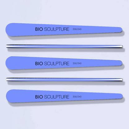 Blue Teardrop Feile 200/240 Nagelfeilen Sandblattfeile in Tränenform mit mittlerer 200er / 240 Körnung Bio Sculpture