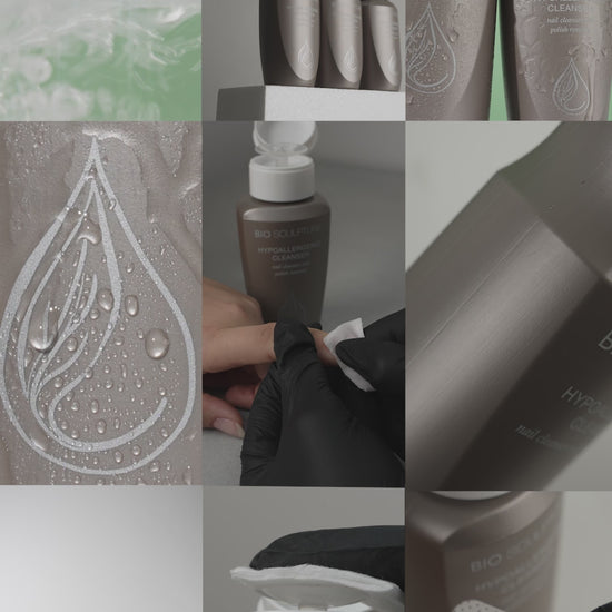 Nail Cleanser Flüssigkeiten Milder Reiniger zum Entfernen der Dispersionsschicht und zum Reinigen der Nagelplatte. Seine Inhaltsstoffe helfen, ein Austrocknen des Nagels und der umliegenden Haut zu verhindern. Enthält Granatapfelextrakt und hat daher eine