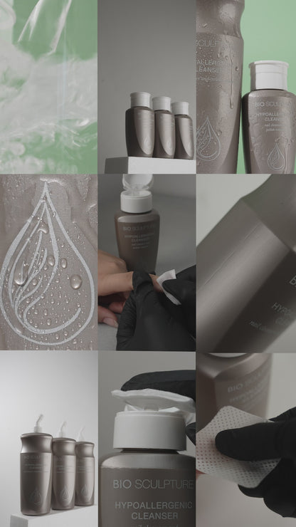 Nail Cleanser Flüssigkeiten Milder Reiniger zum Entfernen der Dispersionsschicht und zum Reinigen der Nagelplatte. Seine Inhaltsstoffe helfen, ein Austrocknen des Nagels und der umliegenden Haut zu verhindern. Enthält Granatapfelextrakt und hat daher eine