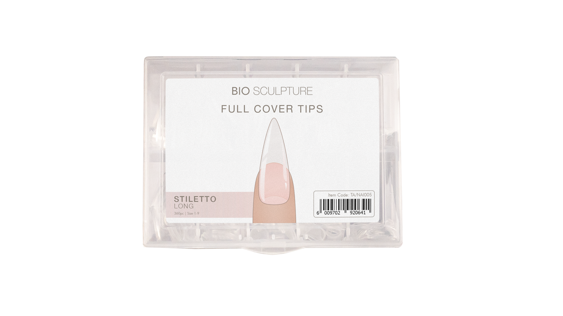 Bio Sculpture-Full Cover Nail Tips - Stiletto Long-2